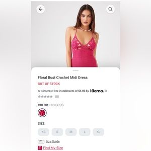 SOLD OUT Floral Crochet Dress XS- FOREVER 21 Festival